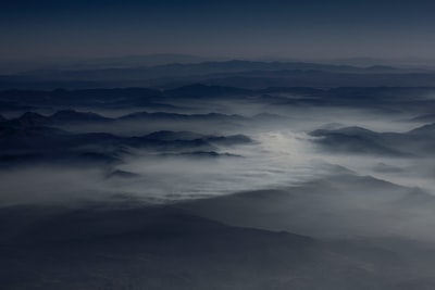 山上云海的航空摄影